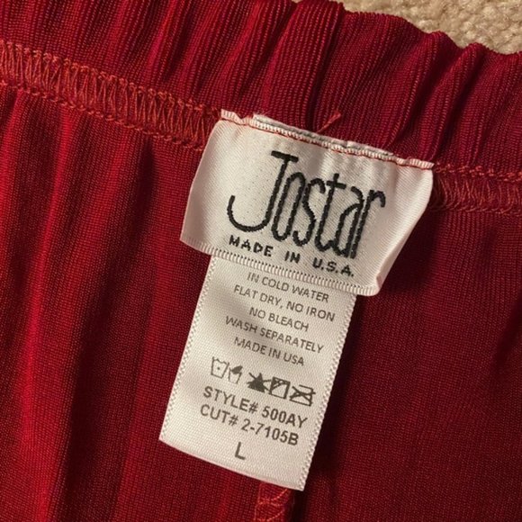 Red Flowy Pants - Picture 3 of 3